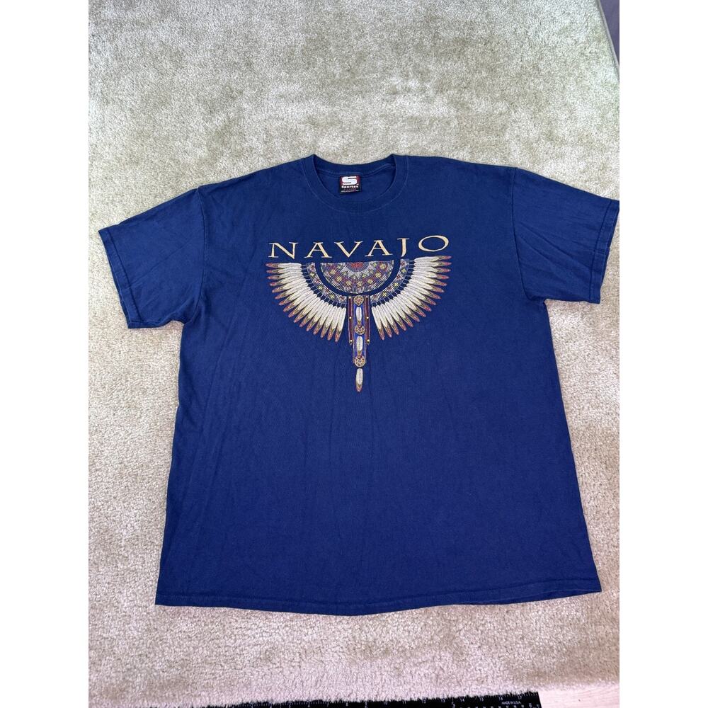VTG Sportex Navajo T-shirt Sz Extra Large XL Native American Print USA D298